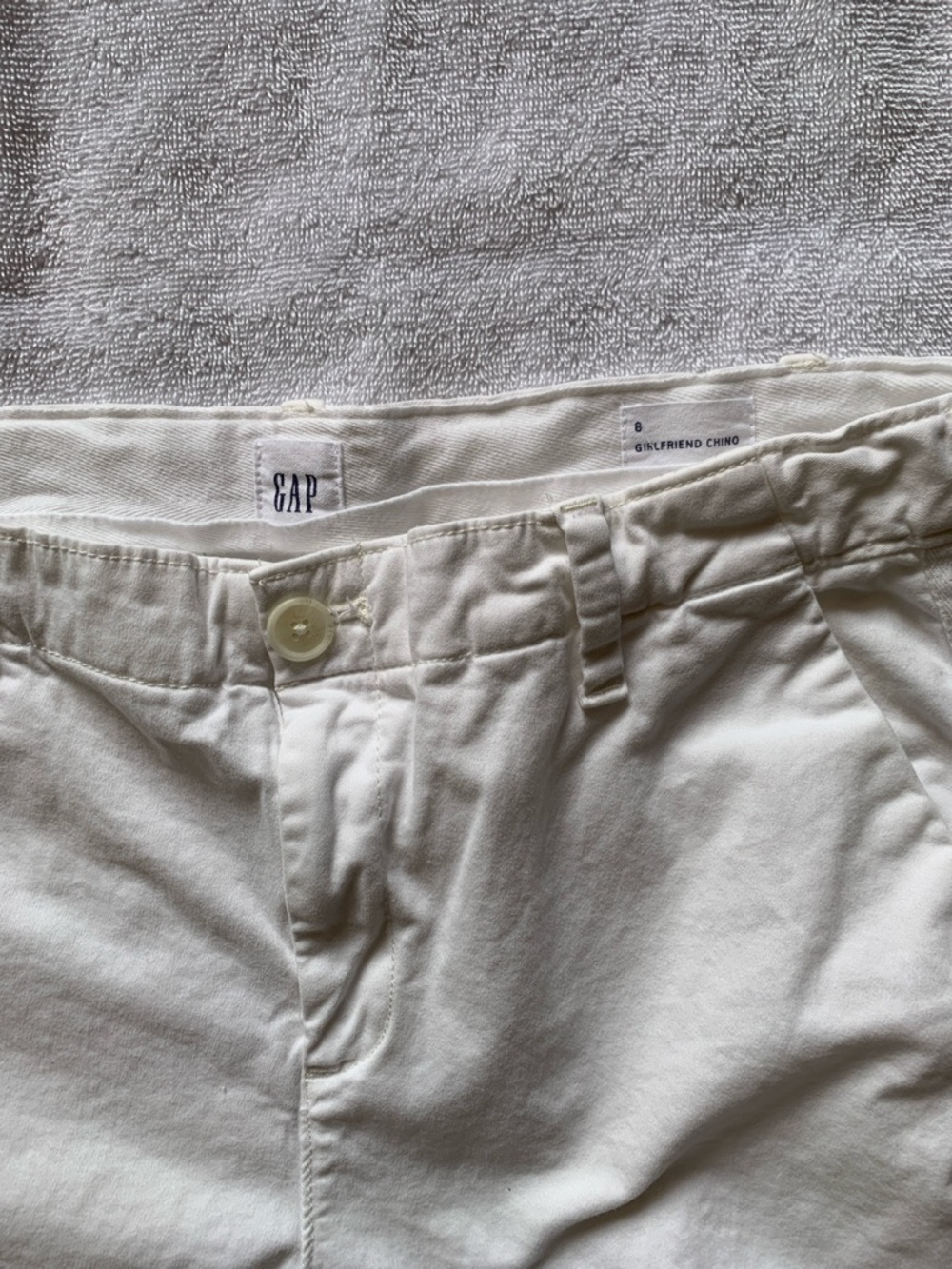 GAP White Girlfriend Chino Pants